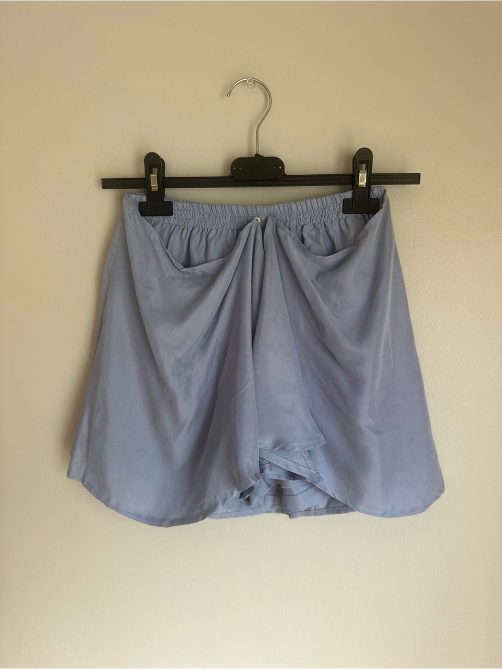 Pleat Collection Girls Cross front Skort Elastic Waist Snap Periwinkle Blue 12 - Picture 1 of 5